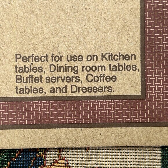 WINDHAM WEAVERS Christmas Table Runner 13x54 Metallic NEW Fabric Blend Lined - Picture 3 of 8